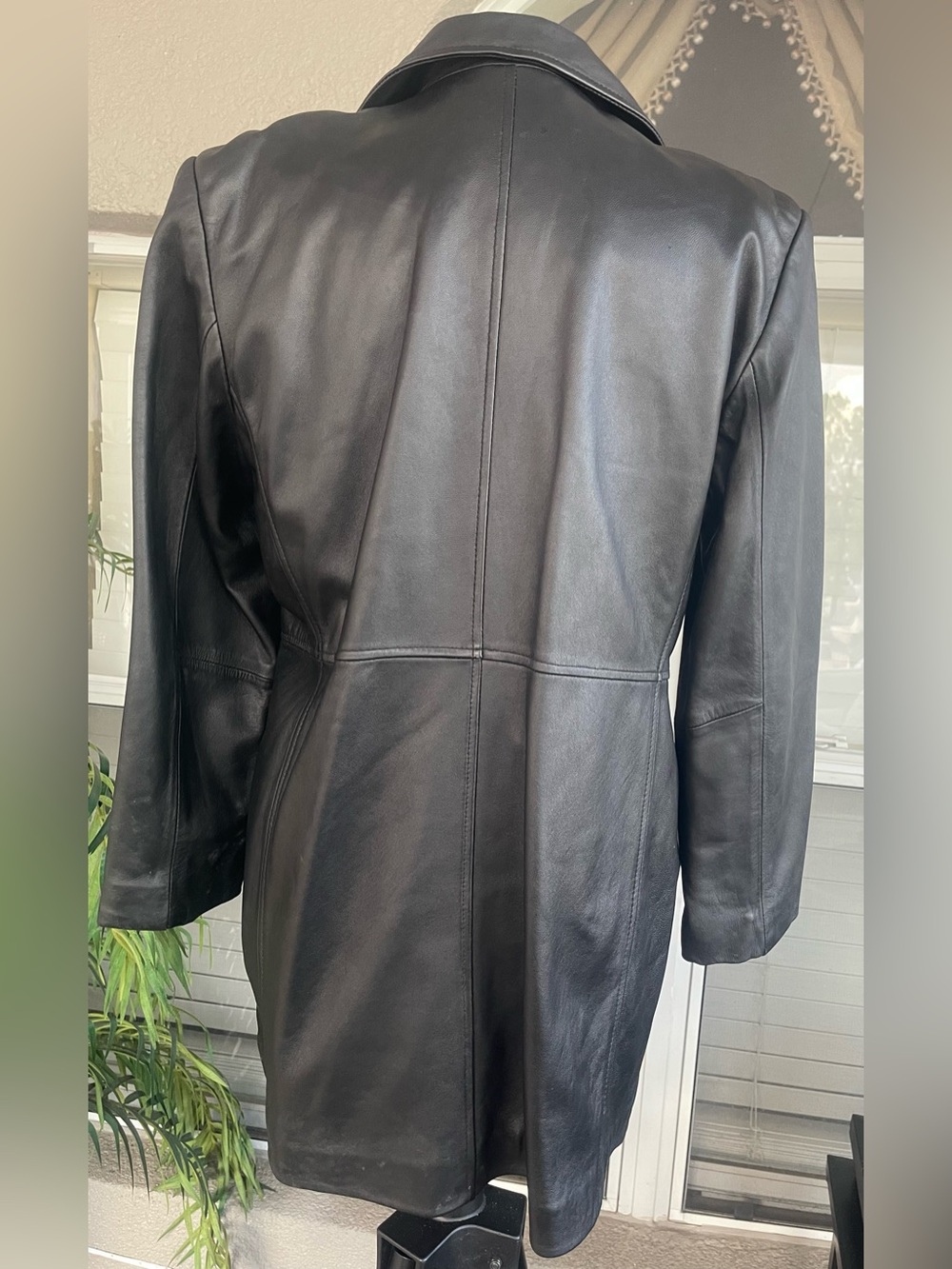 Alfani Black Leather Outerwear Jacket - Picture 2 of 4